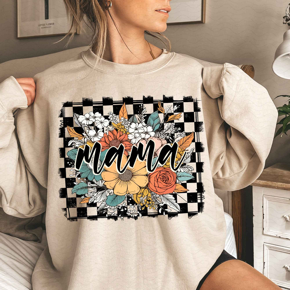 Mama Checkers Png Retro Mama Png Mama Png Mama Sublimation Floral Mama Png Mama Dtf Transfer Mother 0