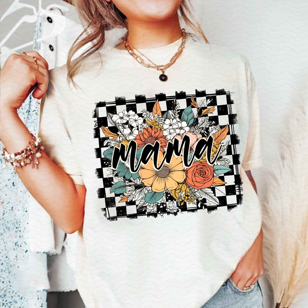 Mama Checkers Png Retro Mama Png Mama Png Mama Sublimation Floral Mama Png Mama Dtf Transfer Mother 1