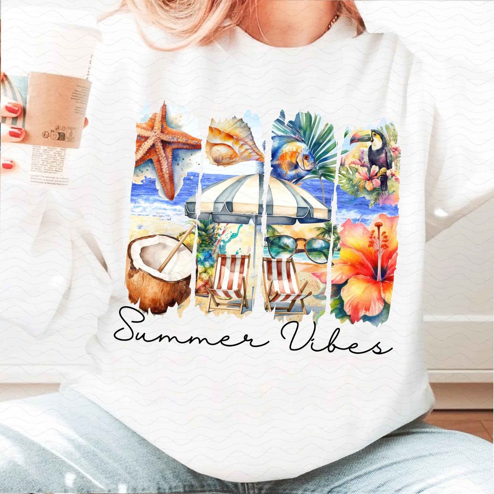 Summer Vibes PNG Summer Png Retro Summer Png Beach Png Hello Summer Png Summer Vacation Png Tropica 1