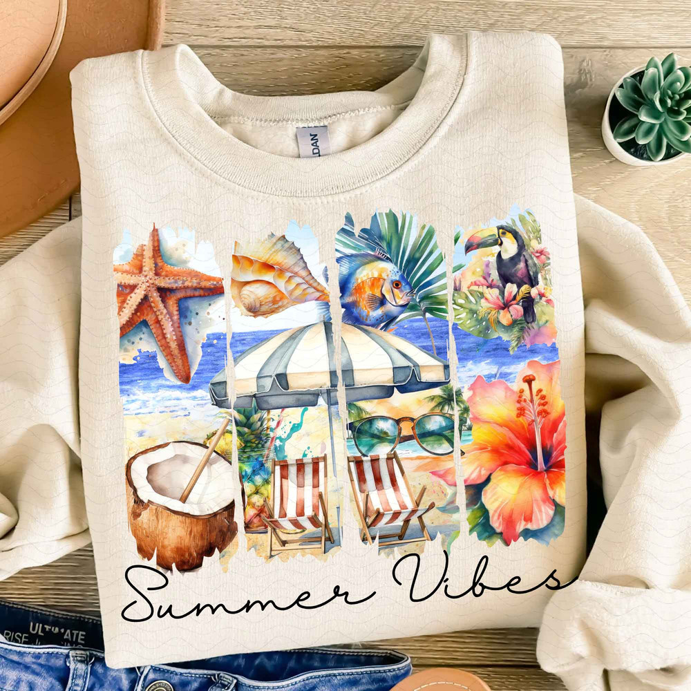 Summer Vibes PNG Summer Png Retro Summer Png Beach Png Hello Summer Png Summer Vacation Png Tropica 3