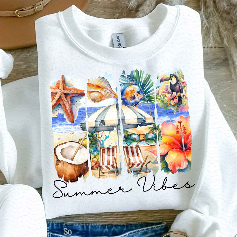 Summer Vibes PNG Summer Png Retro Summer Png Beach Png Hello Summer Png Summer Vacation Png Tropica 0