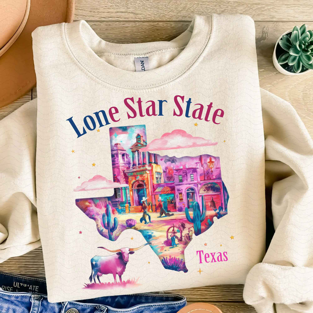 Texas Map Png Lone Star State Png Western Art Png Desert Scene Png Cactus Landscape Png Texas Pride 2