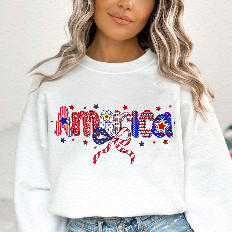 Retro America Flag Coquette Png 4th Of July Png America Png Memorial Day Png Girly USA Png Independ 2