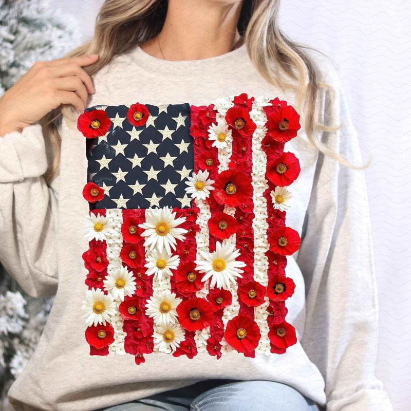 American Flag Png 4th Of July Png Memorial Png Floral America USA Png Patriotic Png Girly Png USA P 1