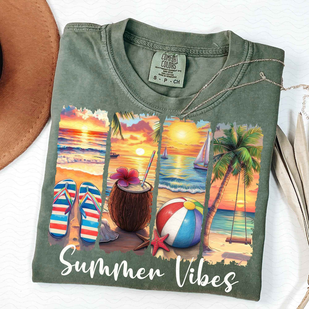 Summer Vibes PNG Summer Png Retro Summer Png Beach Png Hello Summer Png Summer Vacation Png Tropica 0