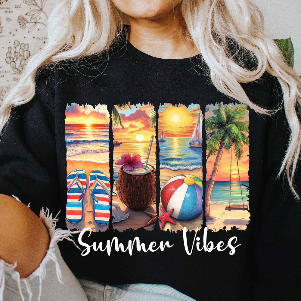 Summer Vibes PNG Summer Png Retro Summer Png Beach Png Hello Summer Png Summer Vacation Png Tropica 2