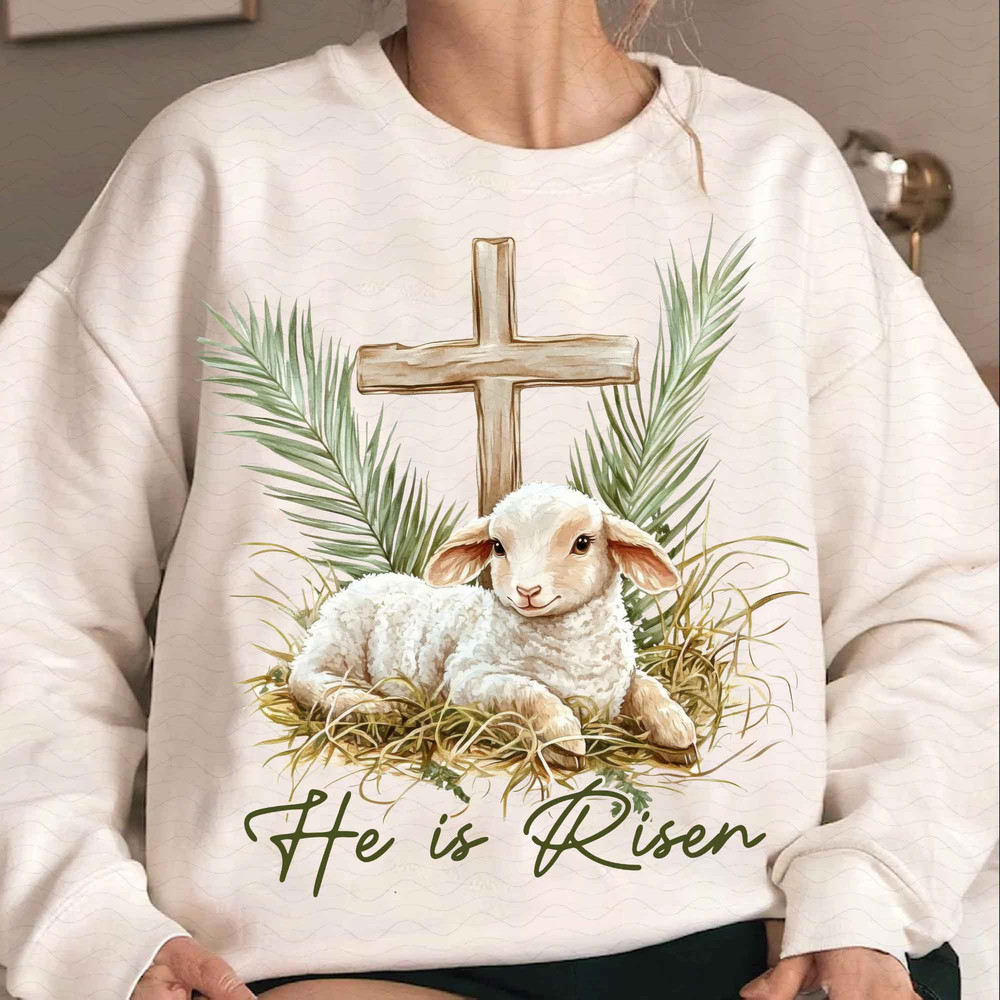 True Easter PNG He Is Risen Lamb Crown Of Thorn Cross Palm Jesus Christ Christian Religious Bible V 1