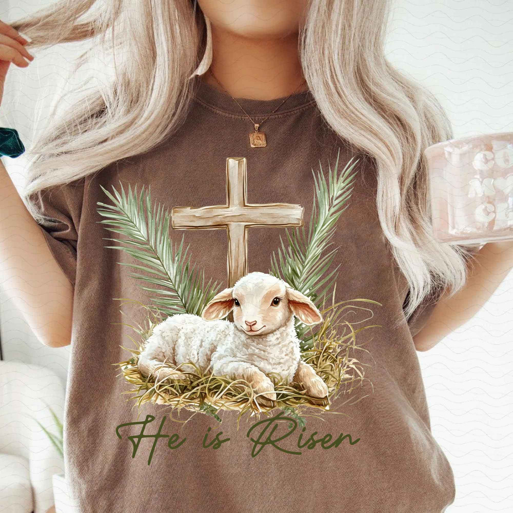 True Easter PNG He Is Risen Lamb Crown Of Thorn Cross Palm Jesus Christ Christian Religious Bible V 3
