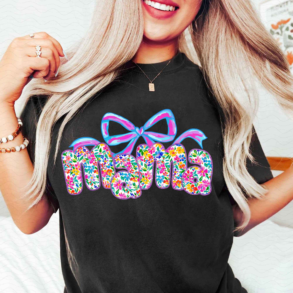 Preppy Mama Coquette Png Preppy Mama Flowers Png Varsity Mama Png Christian Png Gift For Mom Happy 2