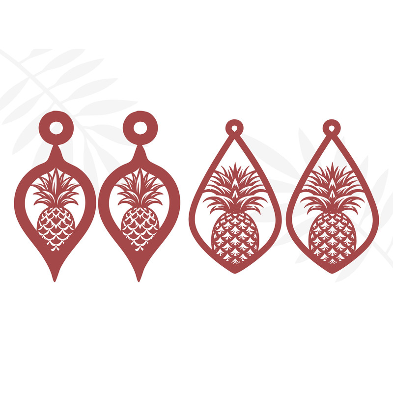 Pineapple Earrings Template Svg Bundle 1