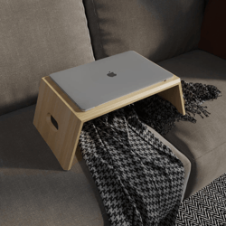 laptop stand, fold away bed tray, real wood, portable foldable lap desk, breakfast serving tray, multifunctional stand,