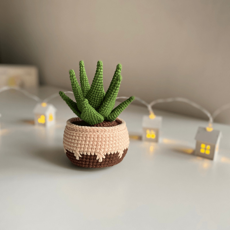 Potted Flower Crochet PDF Crochet Succulent Pot Plant Pattern Amigurumi Succulent DIY Flowered Cro 1