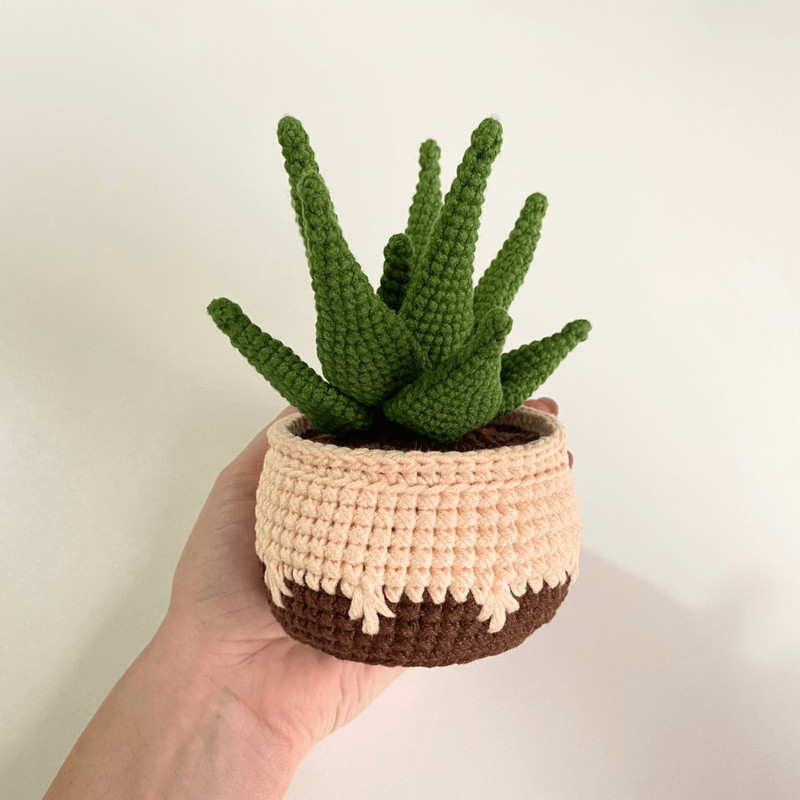 Potted Flower Crochet PDF Crochet Succulent Pot Plant Pattern Amigurumi Succulent DIY Flowered Cro 3