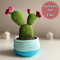 Potted Flower Crochet PDF Crochet Cactus Pot Plant Pattern Amigurumi Succulent DIY Flowered Croche 0