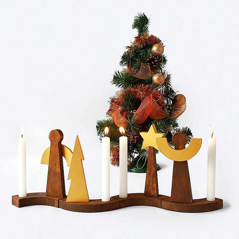 Advent Wreath Candle Holder Christmas Ring Candlesticks For Taper Or Votive Candles 1