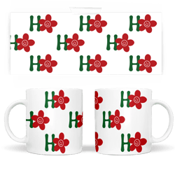 daisy hoho mug wrap png sublimation and cutting design christmas 11oz 15oz coffee cup template png.