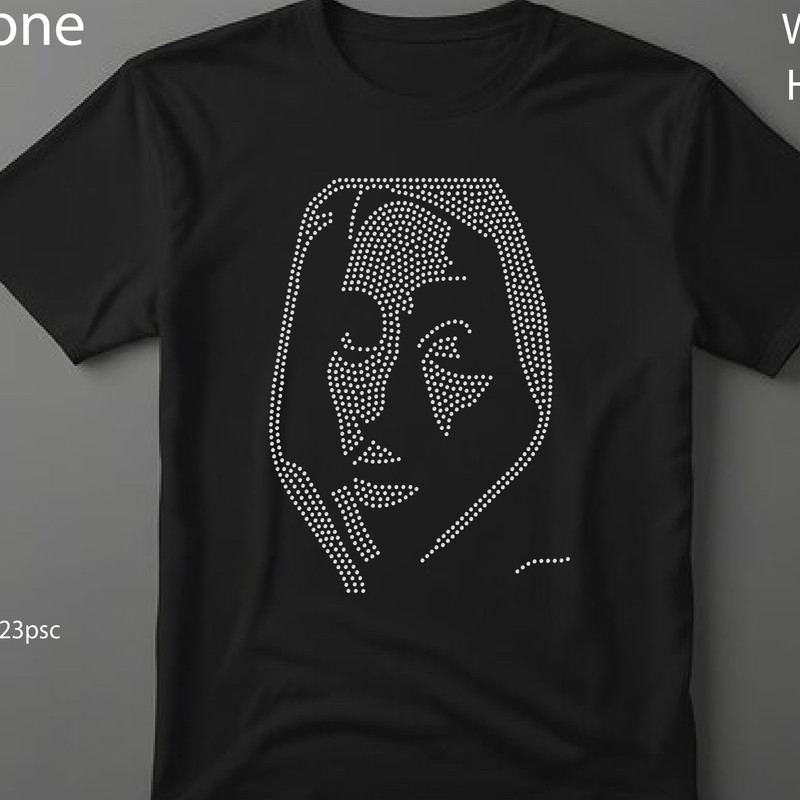 Tupac Rhinestone Template 1003 0