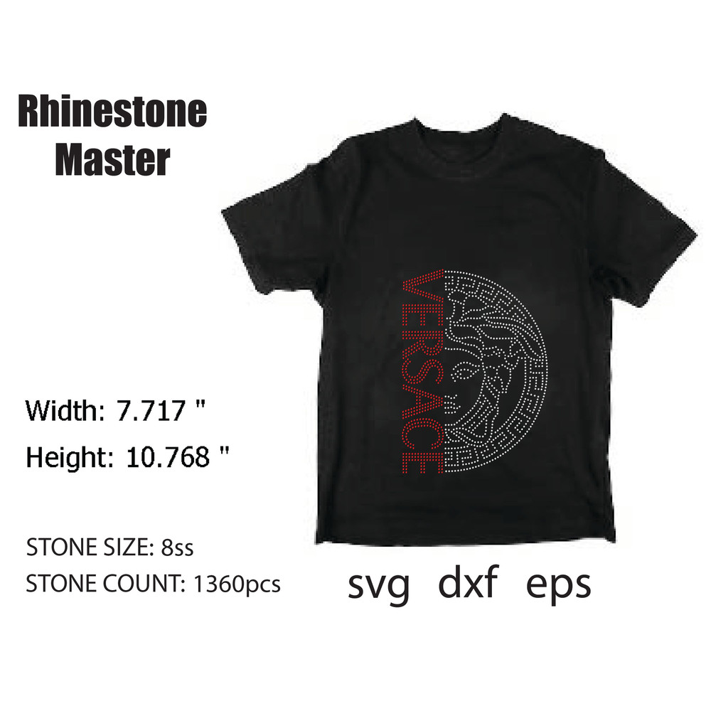Versace Logo Rhinestone Template 0