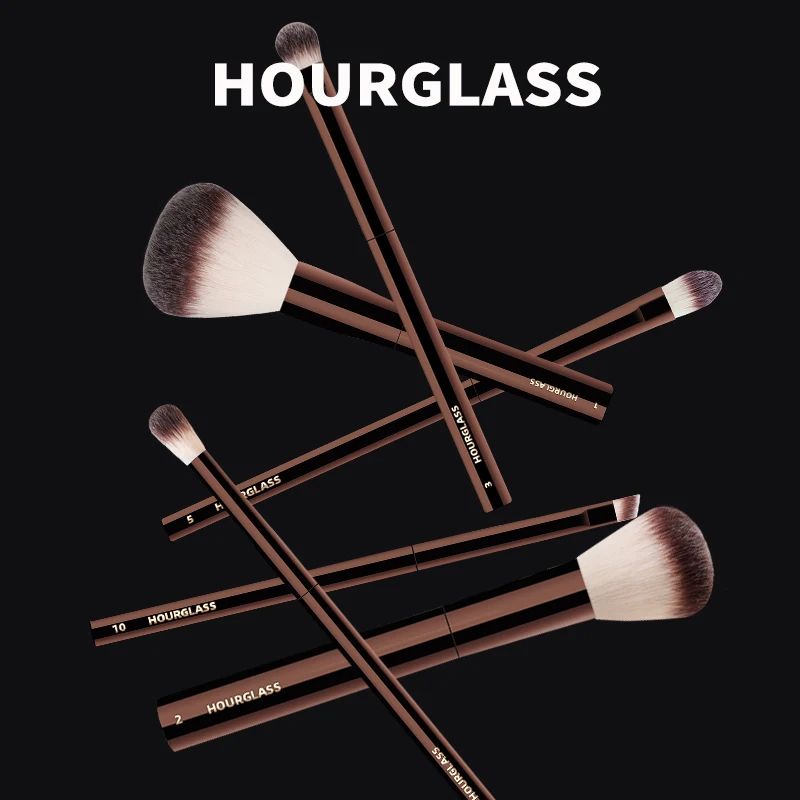 Soft Fiber Hourglass Makeup Brush Single Face Brush For Concealer Foundation Fashion Design Beauty 5