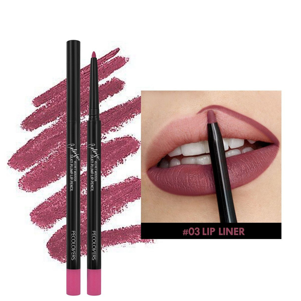 Matte Lipliner Pencil for Red Contour Tint Waterproof Long Lasting Lipstick NonStick Cup Mo
