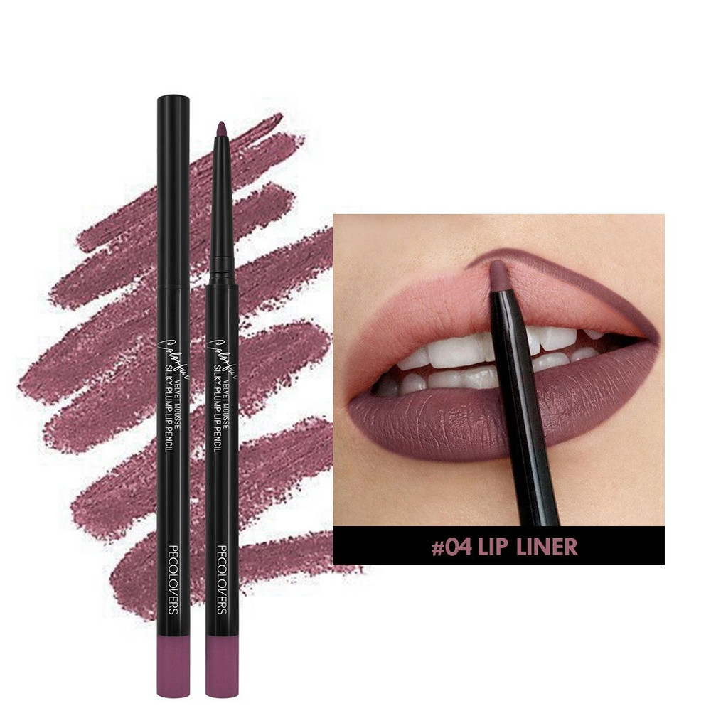 Matte Lipliner Pencil for Red Contour Tint Waterproof Long Lasting Lipstick NonStick Cup Mo