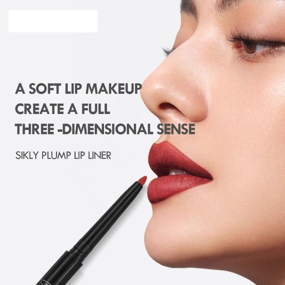 Matte Lipliner Pencil for Red Contour Tint Waterproof Long Lasting Lipstick NonStick Cup Mo