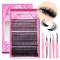 GROINNEYA DIY Lash Extension Kit Cluster Lashes With Bond  Seal For SalonQuality At Home 5