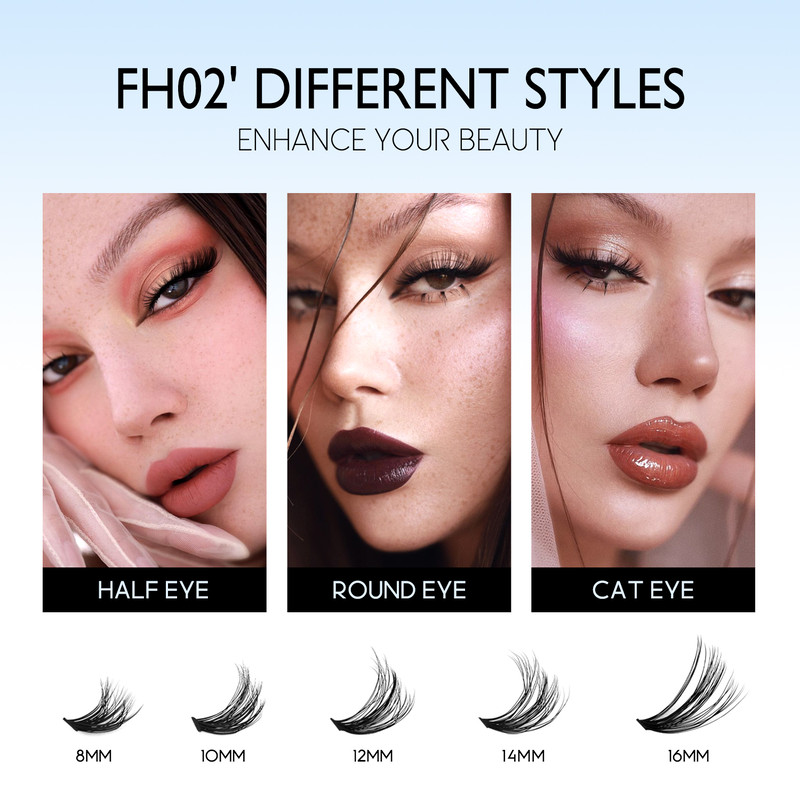 GROINNEYA DIY Lash Extension Kit Cluster Lashes With Bond  Seal For SalonQuality At Home 6