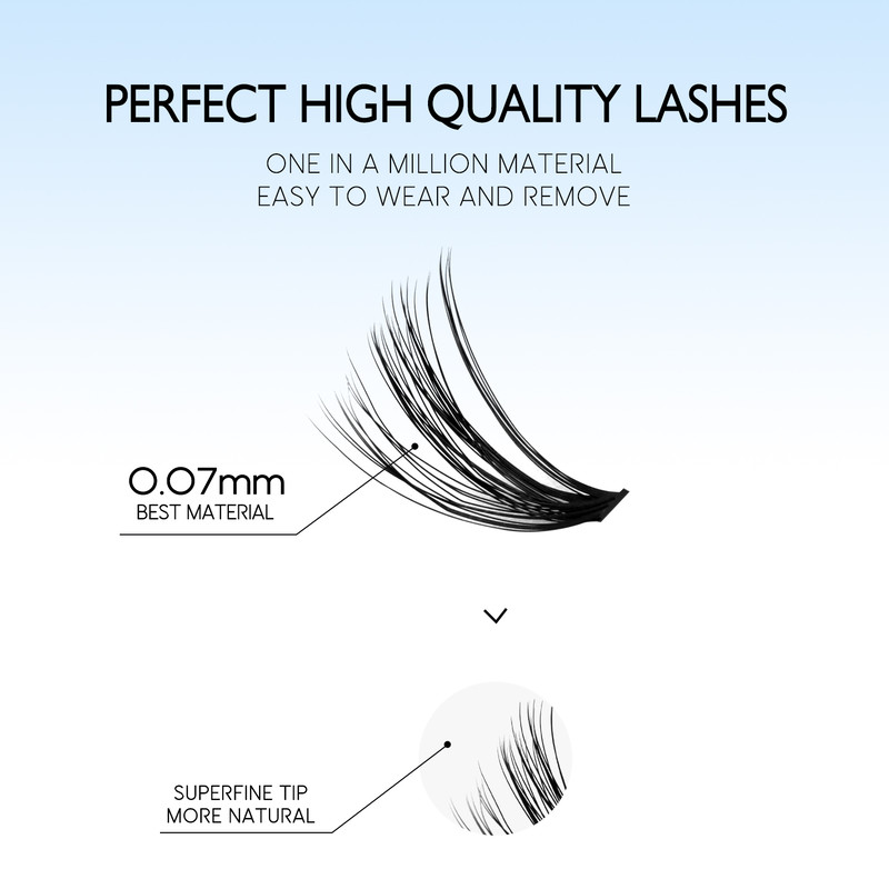 GROINNEYA DIY Lash Extension Kit Cluster Lashes With Bond  Seal For SalonQuality At Home 1