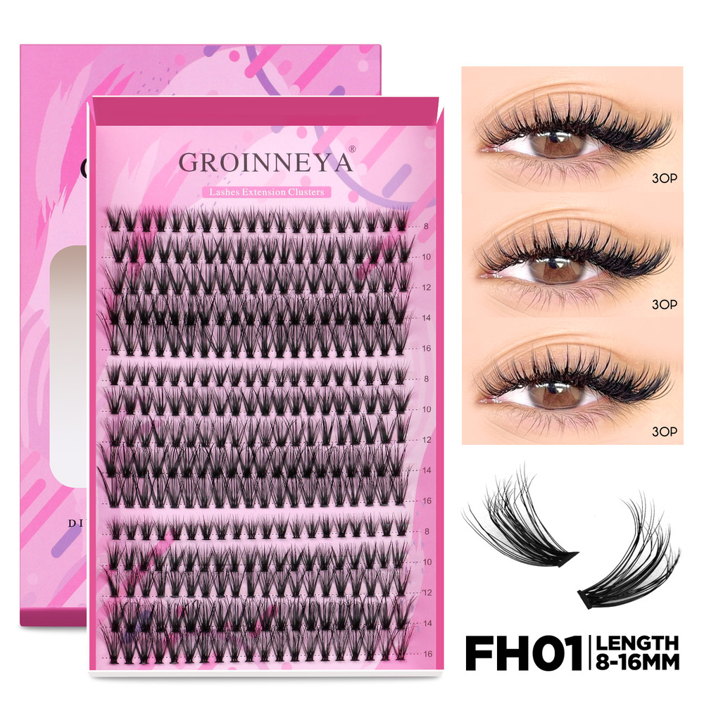 GROINNEYA DIY Lash Extension Kit Cluster Lashes With Bond  Seal For SalonQuality At Home 20