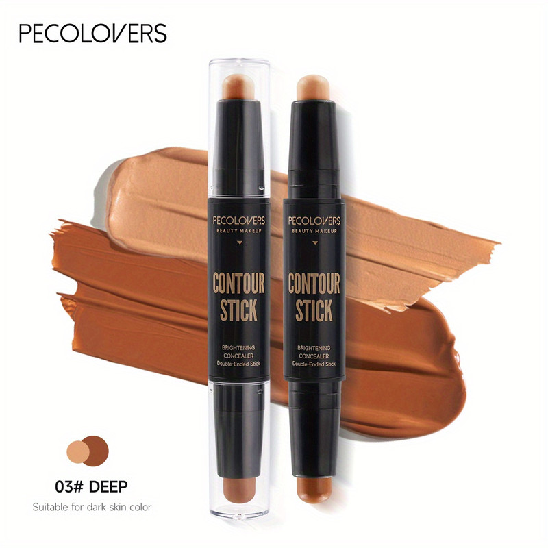 Double Headed Contouring Stick & Concealer Highlighter 3D Nose Bridge Shadow for V Face & High Nose Makeup