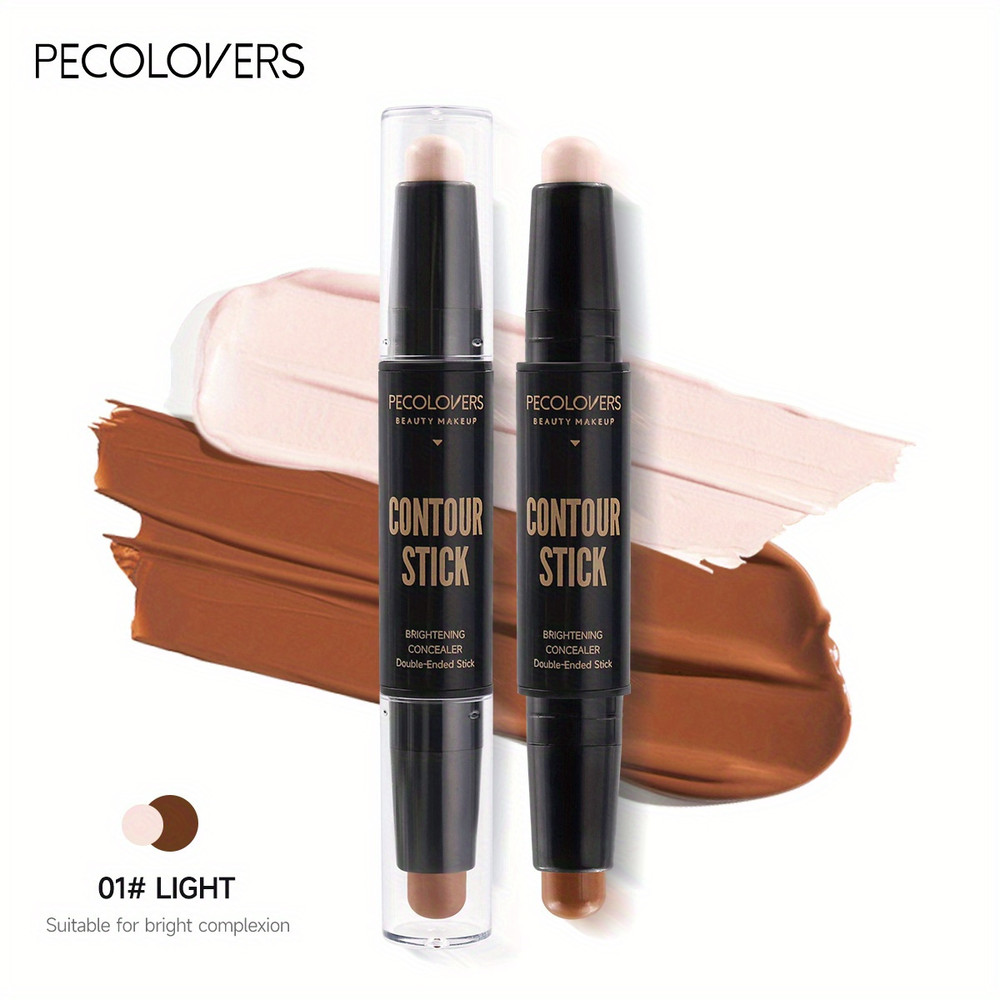 Double Headed Contouring Stick & Concealer Highlighter 3D Nose Bridge Shadow for V Face & High Nose Makeup