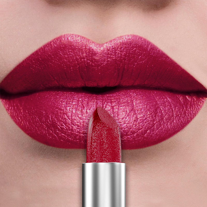 Bold & Intense Glitter Shiny Metallic Lipstick Pearlescent Lip Tint, Long Lasting Matte Lip Makeup