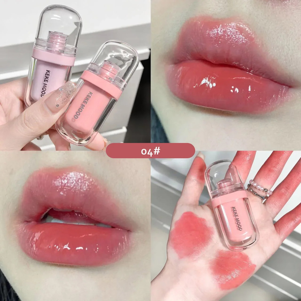 Hydrating Jelly Lip Oil, Crystal Glossy Lip Glaze, Moisturizing Sexy Lips Tint, Lasting Mirror Water Gloss