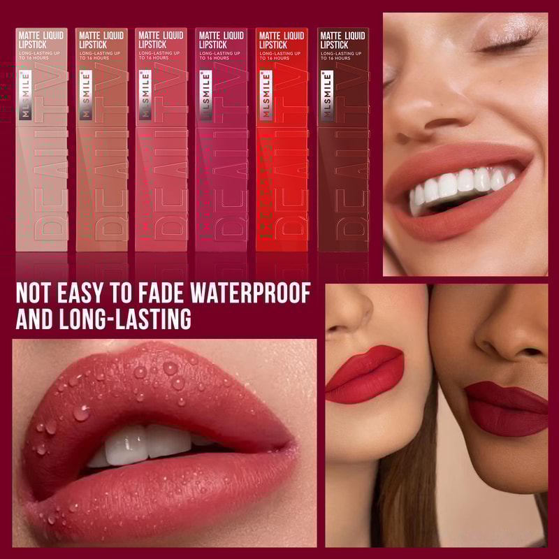 3D Matte Lipstick Velvety Satin Gloss Liquid Matte Lip Color Waterproof Long Lasting Glaze Non Stic 1