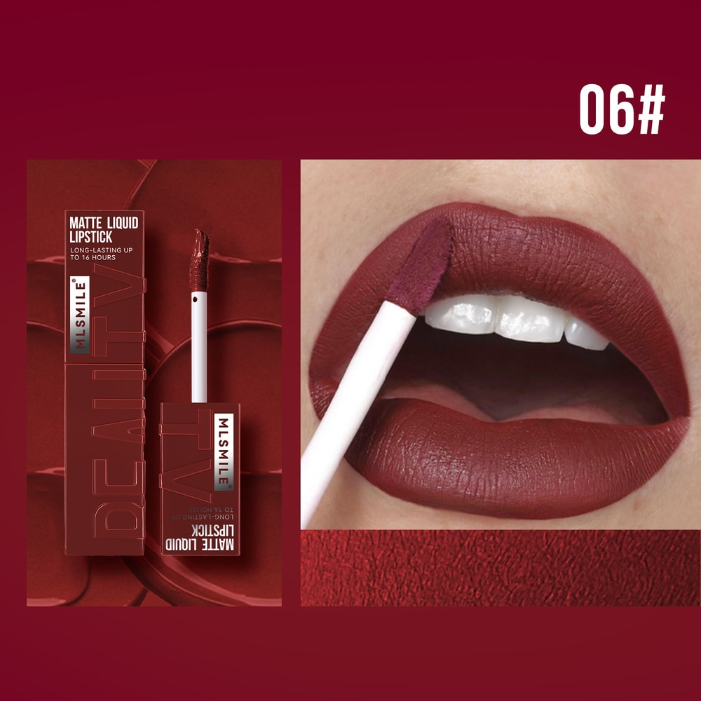 3D Matte Lipstick Velvety Satin Gloss Liquid Matte Lip Color Waterproof Long Lasting Glaze Non Stic 7