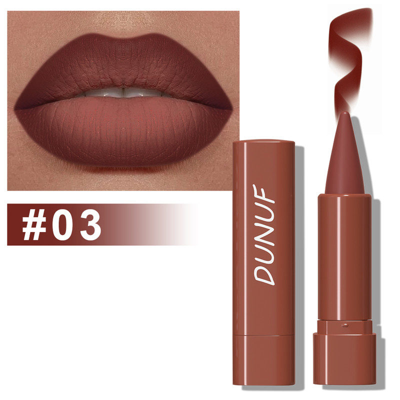 Gradient Lip Liner Pen with Matte Velvet Finish, Smooth Application Lipstick, Precise Tapered Tip, Long-Lasting Wear