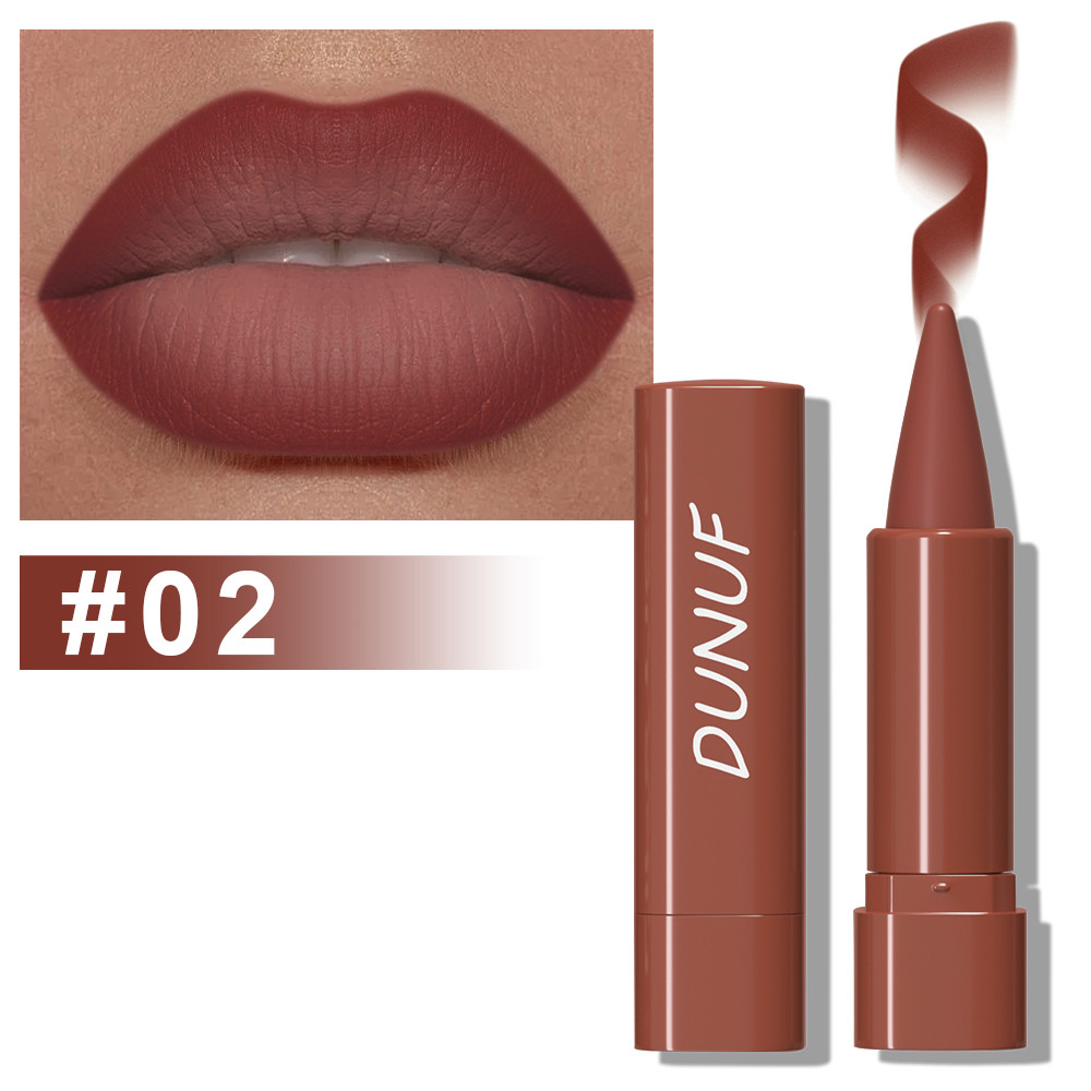 Gradient Lip Liner Pen with Matte Velvet Finish, Smooth Application Lipstick, Precise Tapered Tip, Long-Lasting Wear