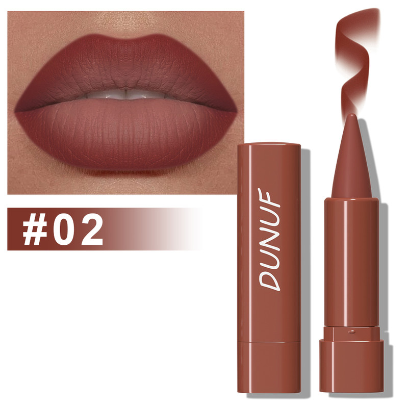 Gradient Lip Liner Pen with Matte Velvet Finish, Smooth Application Lipstick, Precise Tapered Tip, Long-Lasting Wear