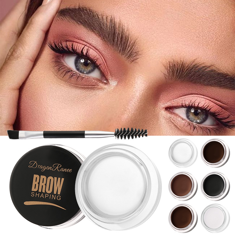 Dragon Ranee Wild Eyebrow Styling Eyebrow Cream, Multi Use Styling Eyebrow Gel Soap Wax, 6 Color Long Lasting Waterproof
