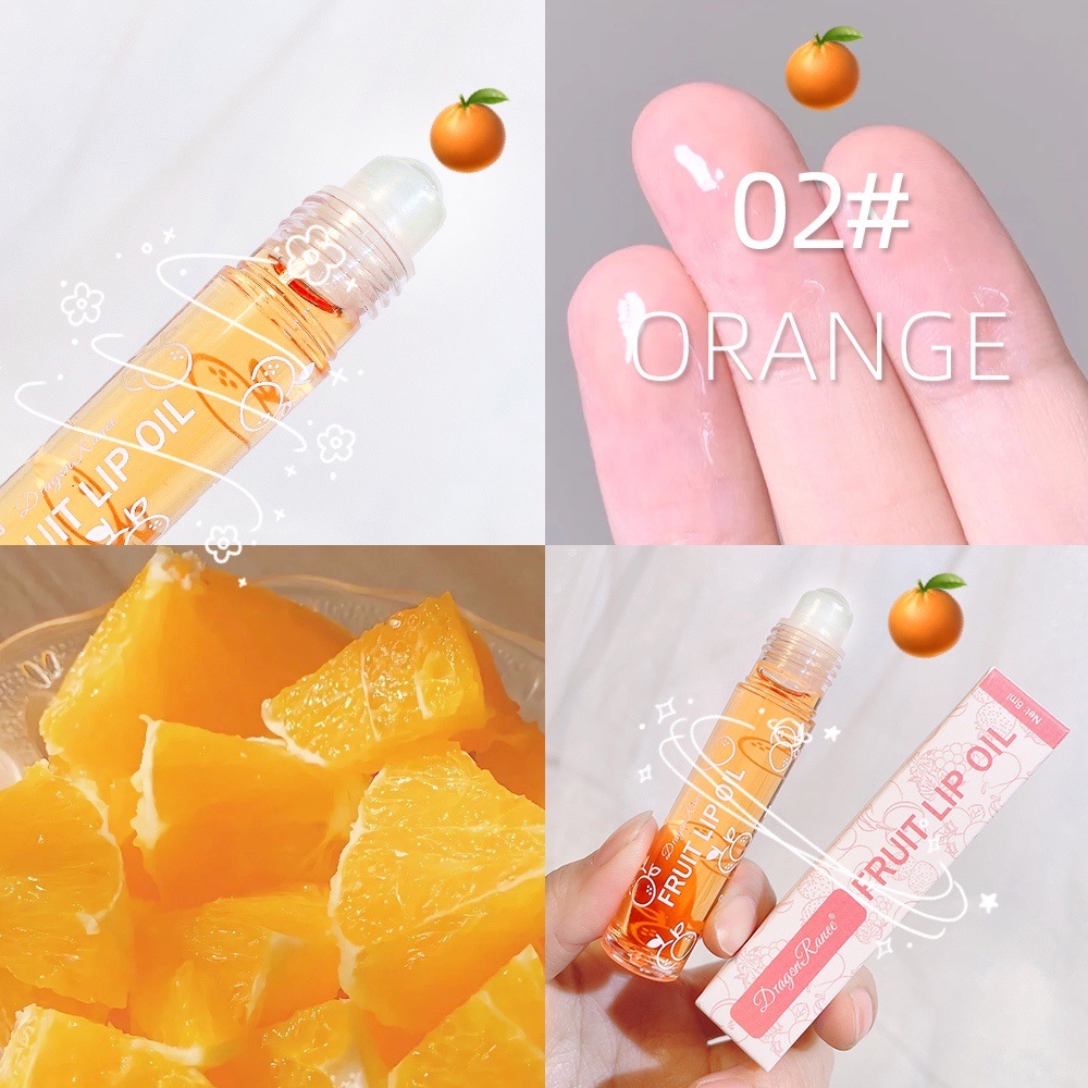 Roll On Lip Oil Nourishing Lip Balm Liquid for Smooth Soft Lips, Moisturizing & Hydrating Lip Gloss, Long Lasting Shine
