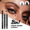 Double head Star Seal Eyeliner, Waterproof Non-smudging Liquid Pen, Novice Heart Plum Stamp, Tail Precision