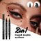 Double head Star Seal Eyeliner, Waterproof Non-smudging Liquid Pen, Novice Heart Plum Stamp, Tail Precision