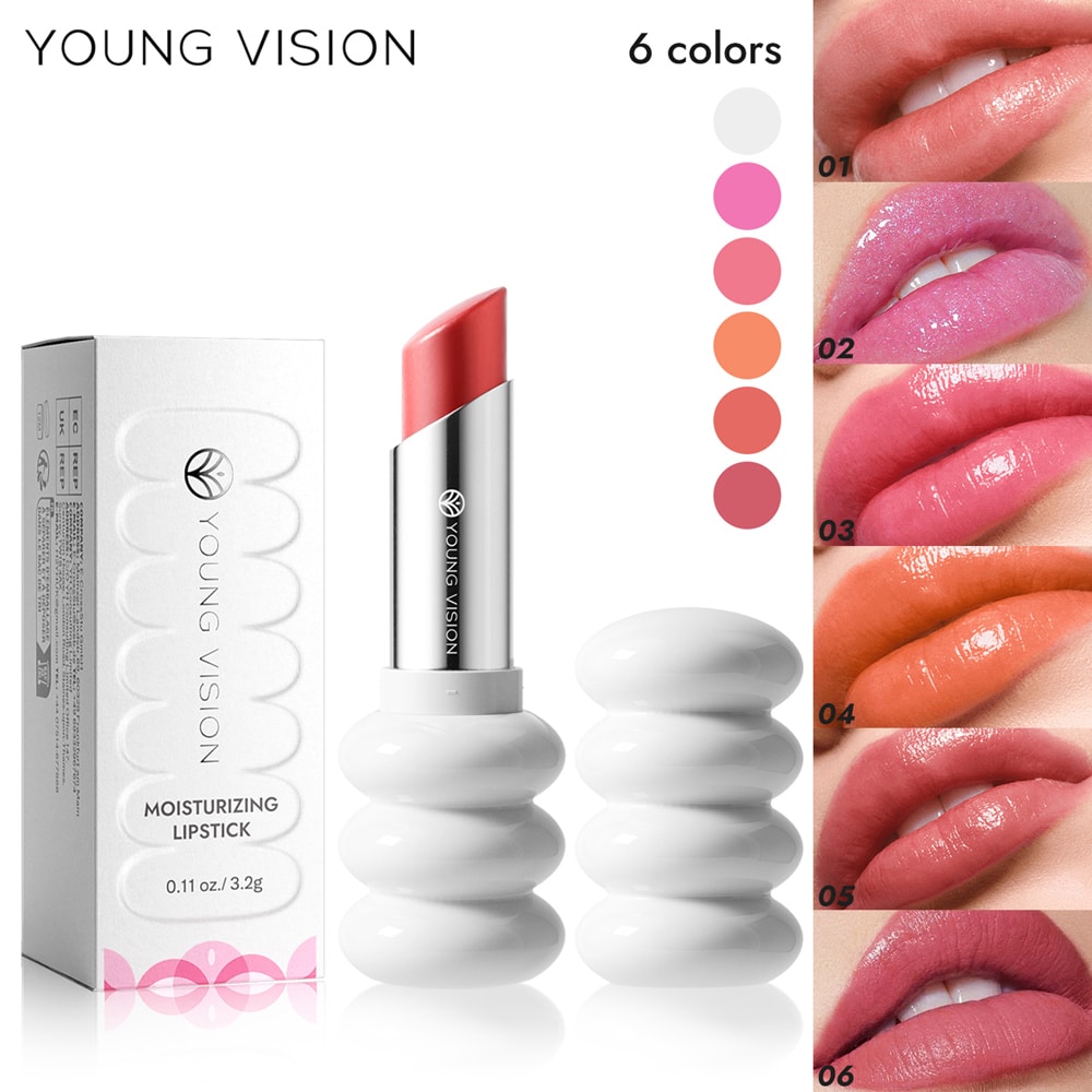 Fine Shimmer Nourishing Lipstick, Light Lipstick Long Lasting Colors, Easy to Apply Lip Moisturizing Lipstick