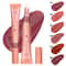 Liquid Water Brightening Lip Glaze, Moisturizing Lip Color with Plush Brush Head, Squeezing Tube Lip Tint Gloss