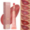 Liquid Water Brightening Lip Glaze, Moisturizing Lip Color with Plush Brush Head, Squeezing Tube Lip Tint Gloss