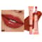 Liquid Water Brightening Lip Glaze, Moisturizing Lip Color with Plush Brush Head, Squeezing Tube Lip Tint Gloss