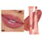 Liquid Water Brightening Lip Glaze, Moisturizing Lip Color with Plush Brush Head, Squeezing Tube Lip Tint Gloss
