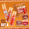 3pcs Duck Mouth Lip Oil Set Fruit Fragrance Lip Oil Moisturizing Mirror Gloss Lip Gloss Beep Lip Gl 3