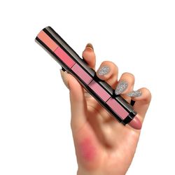 matte lipstick 5 color palette, combination 5 section velvet mist, non stick cup lip gloss lipstick long lasting